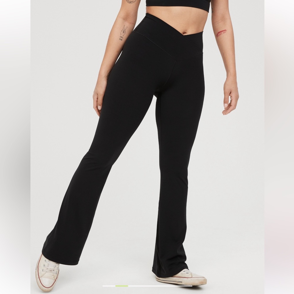 Aerie Black Flare Leggings